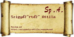 Szigyártó Attila névjegykártya