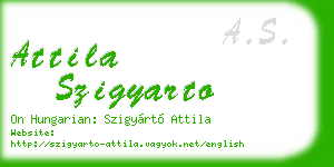attila szigyarto business card